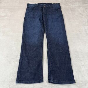 Mott and Bow Crosby Jeans Mens 36x30 Blue Dark Wash Straight Stretch Denim Pants